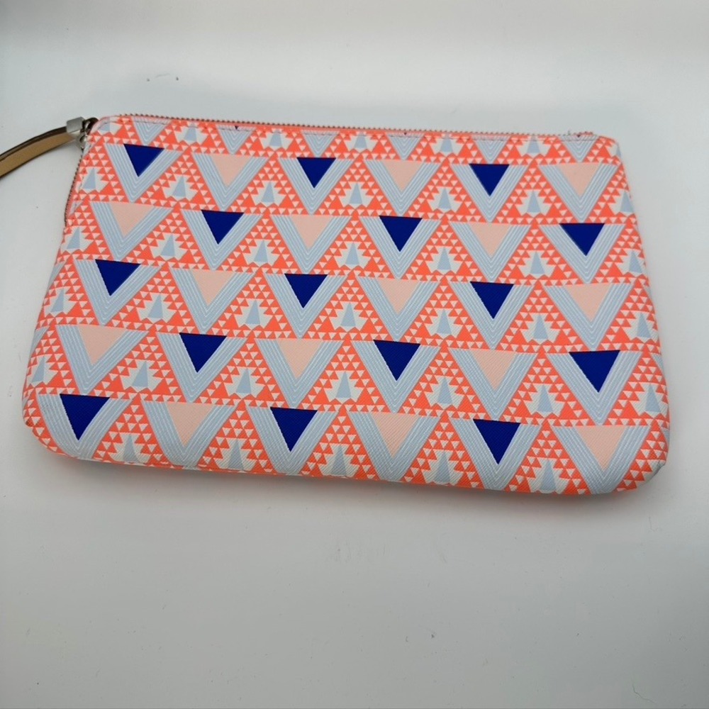 Stella‎ & Dot Geometric Triangle Clutch Bag Handbag Zip Pouch Travel